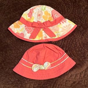Janie and Jack Girls Hats, 6-12 Month, Pink/White